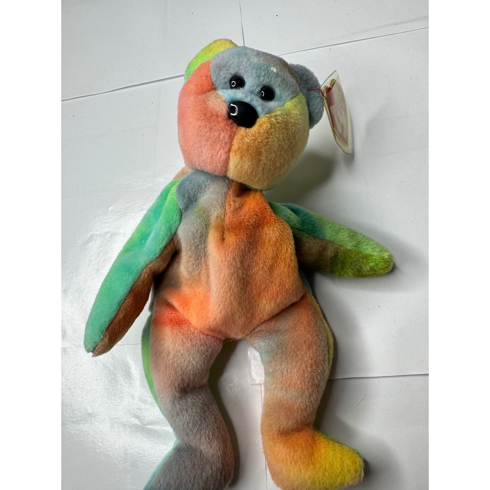 Ty Beanie Babies Garcia Bear Tie Dye Plush Collectible Style 4051 1996 Vintage